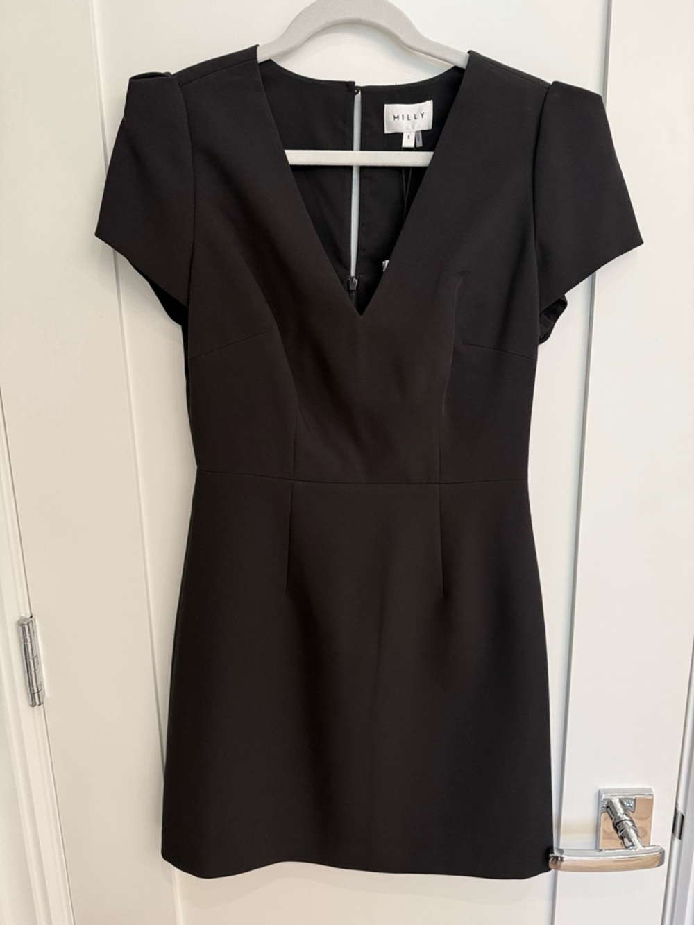 Milly Black V-Neck Short Mini Dress NWT